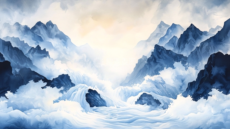 高清大图下载【趣麦麦图】水墨画山水高清图片