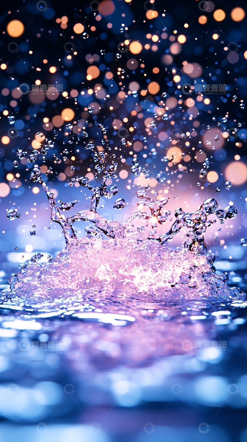 高清大图下载【趣麦麦图】水花四溅高清图片