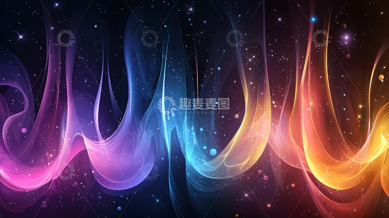 高清大图下载【趣麦麦图】炫彩光线背景