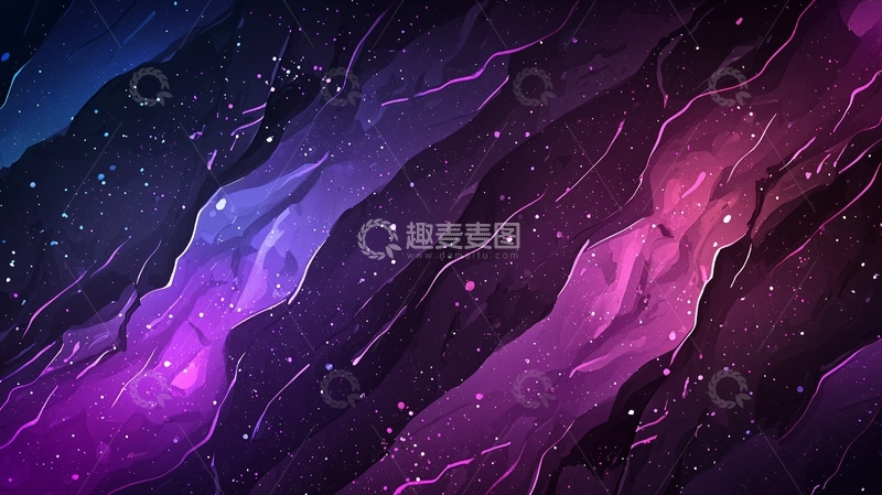 高清大图下载【趣麦麦图】紫色蓝色星空交织的抽象画