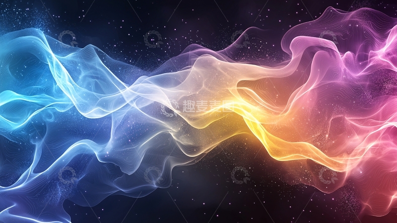 高清大图下载【趣麦麦图】彩色烟雾流动背景