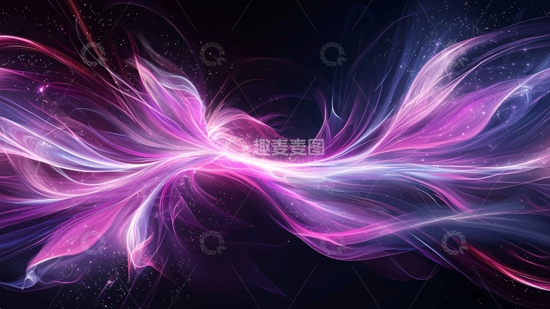 高清大图下载【趣麦麦图】紫色光线交织梦幻背景