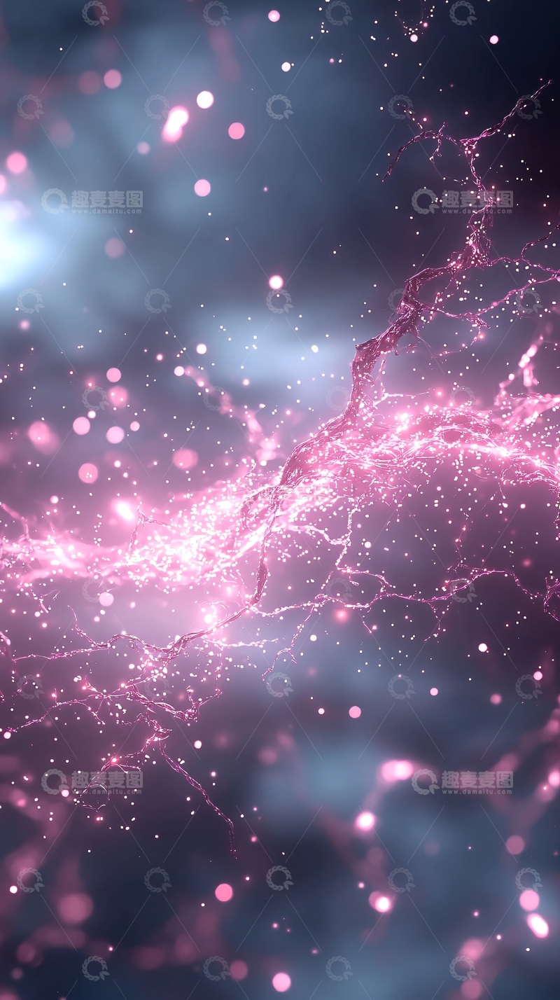高清大图下载【趣麦麦图】粉色星云般的抽象背景