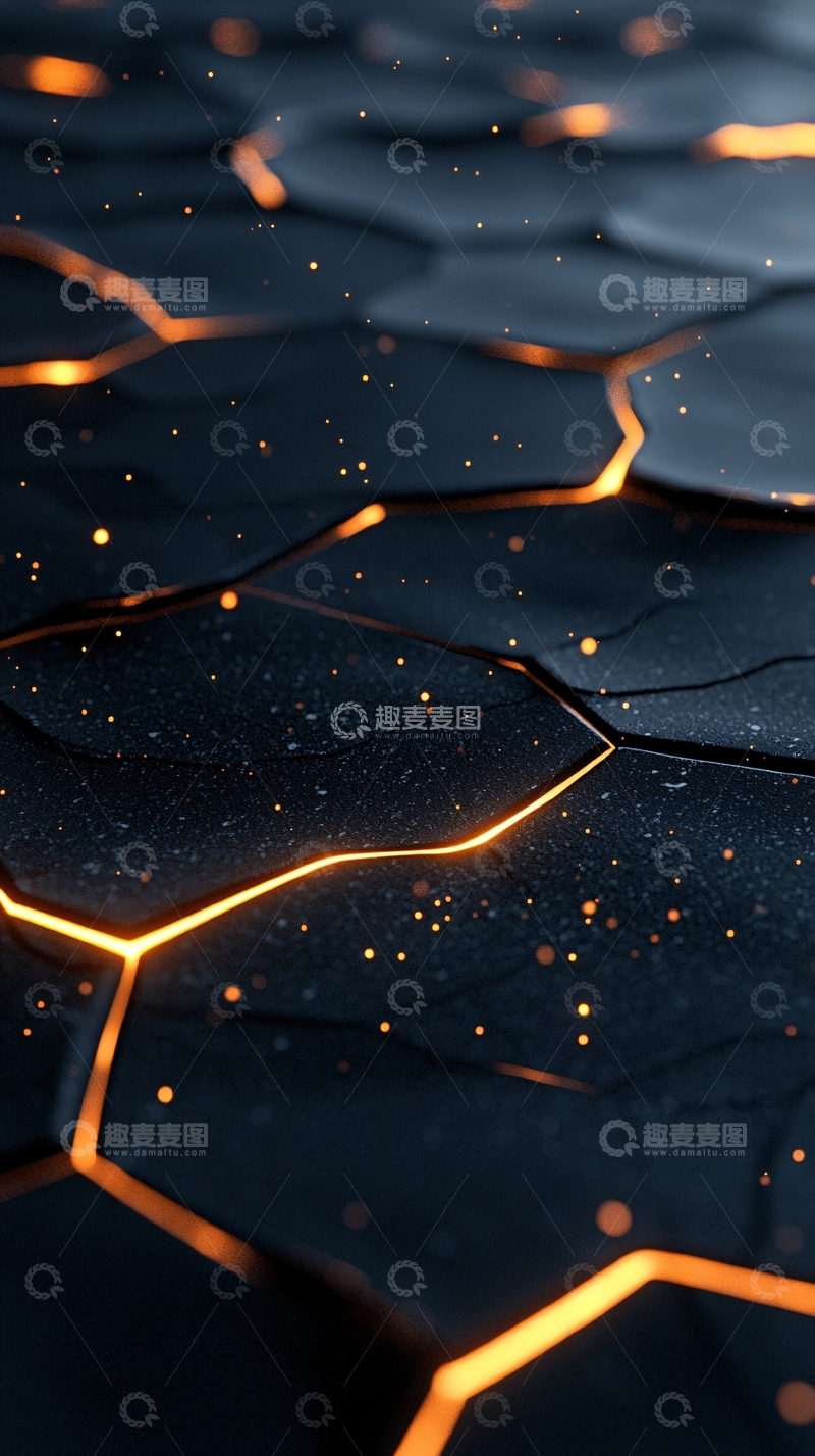 高清大图下载【趣麦麦图】抽象黑色蜂窝结构