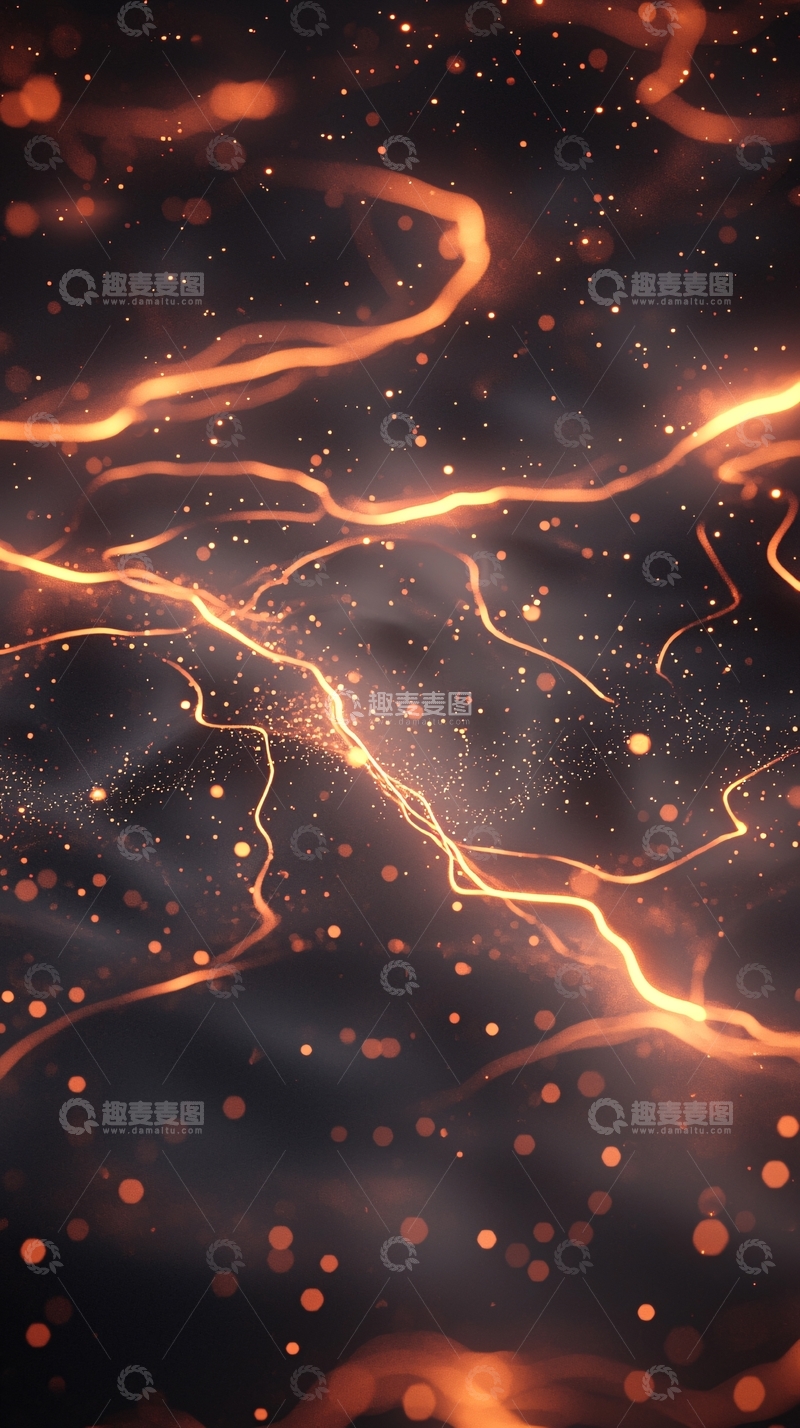 高清大图下载【趣麦麦图】金色光线流淌的抽象背景