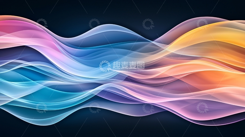 高清大图下载【趣麦麦图】彩色烟雾流动抽象背景