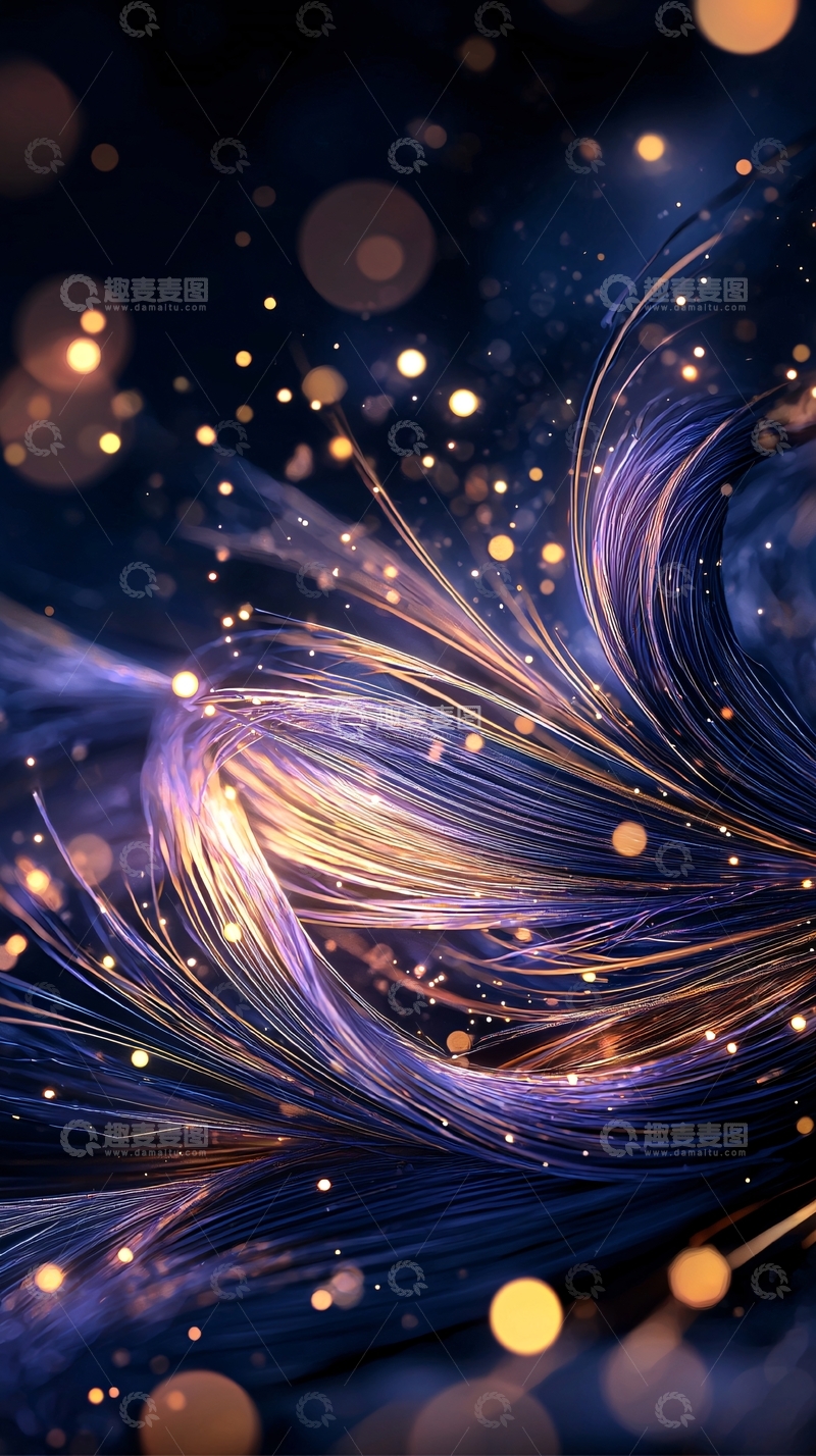 高清大图下载【趣麦麦图】梦幻星空光线流动