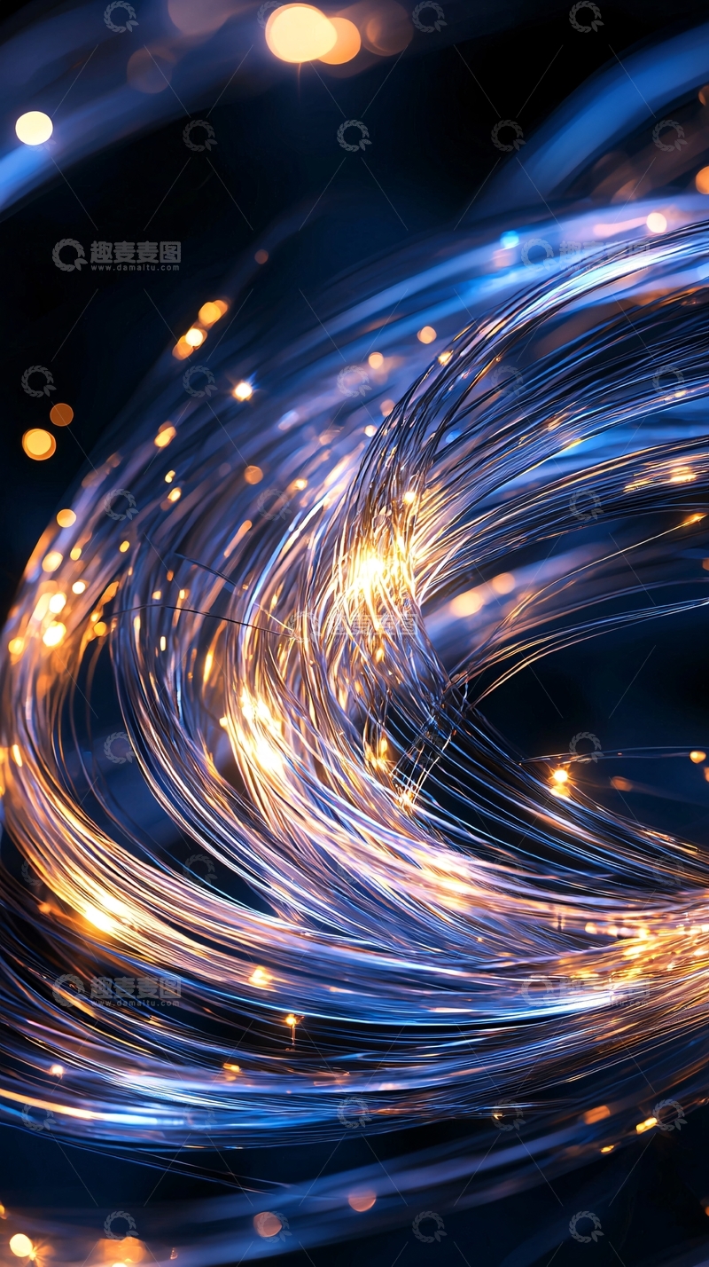 高清大图下载【趣麦麦图】光纤缠绕高清图片