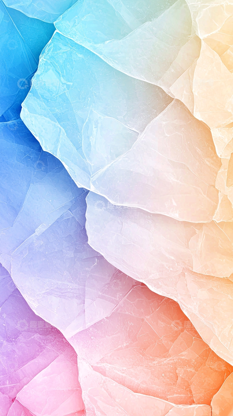 高清大图下载【趣麦麦图】水彩渐变冰裂纹纹理背景