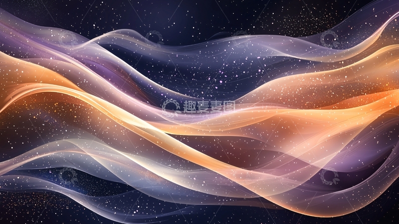 高清大图下载【趣麦麦图】抽象流体渐变光效背景
