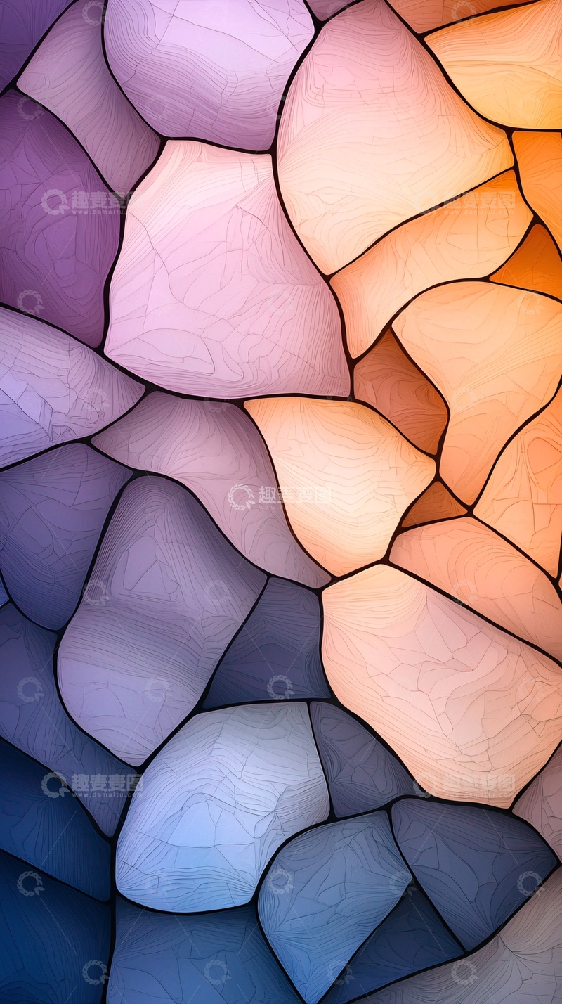 高清大图下载【趣麦麦图】抽象的彩色鹅卵石图案