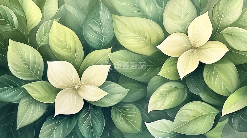 高清大图下载【趣麦麦图】淡雅白色花朵