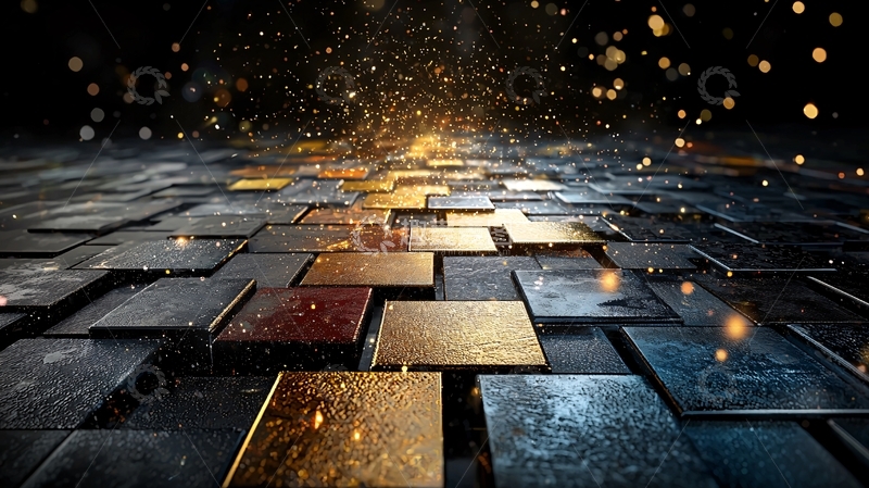 高清大图下载【趣麦麦图】未来科技感方块地面