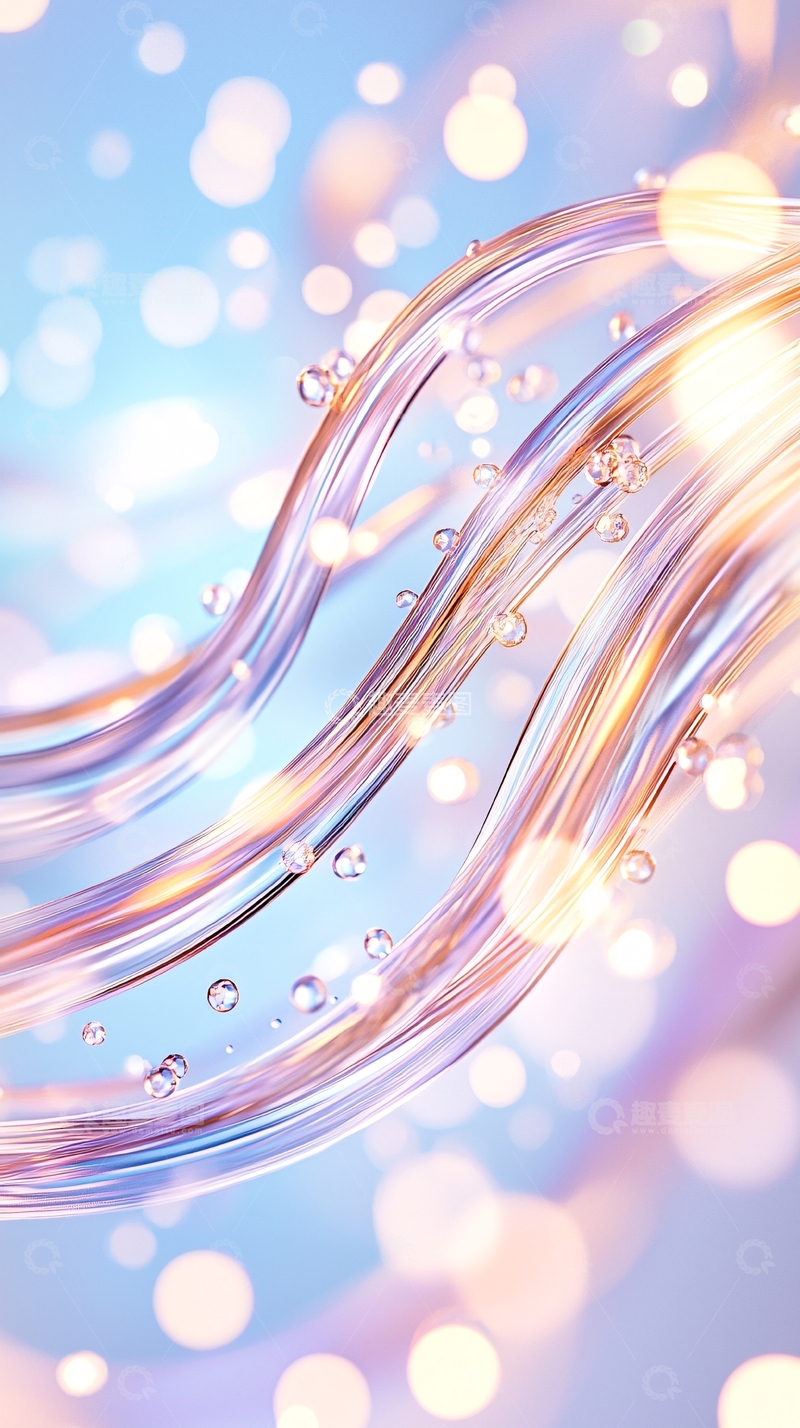 高清大图下载【趣麦麦图】流动的透明线条