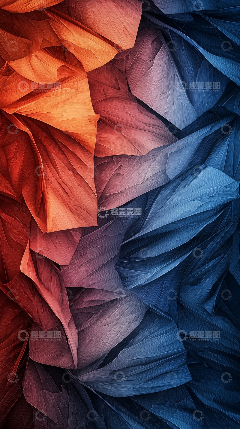 高清大图下载【趣麦麦图】抽象的橙色和蓝色纹理
