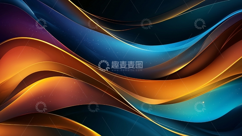 高清大图下载【趣麦麦图】抽象色彩流动背景