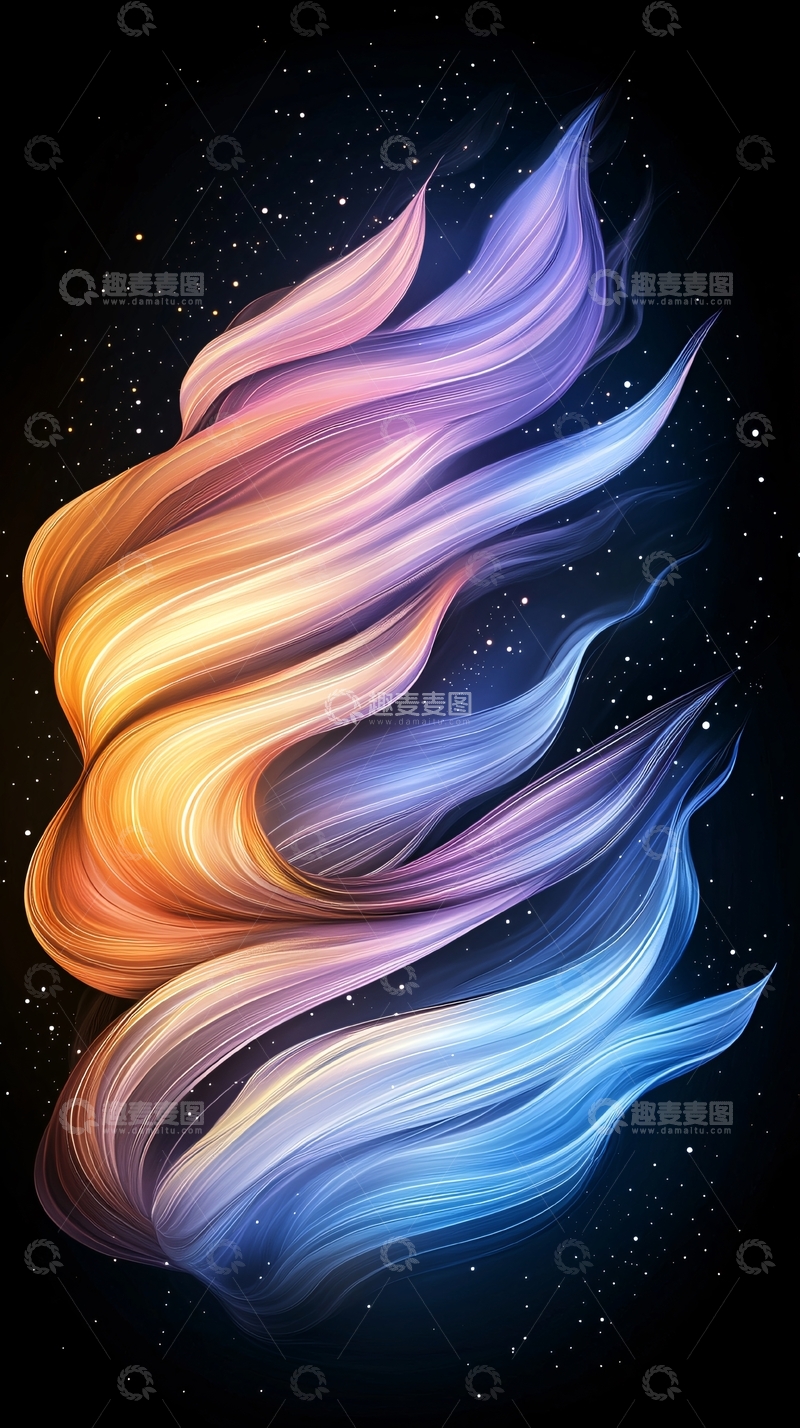 高清大图下载【趣麦麦图】抽象色彩流动渐变背景