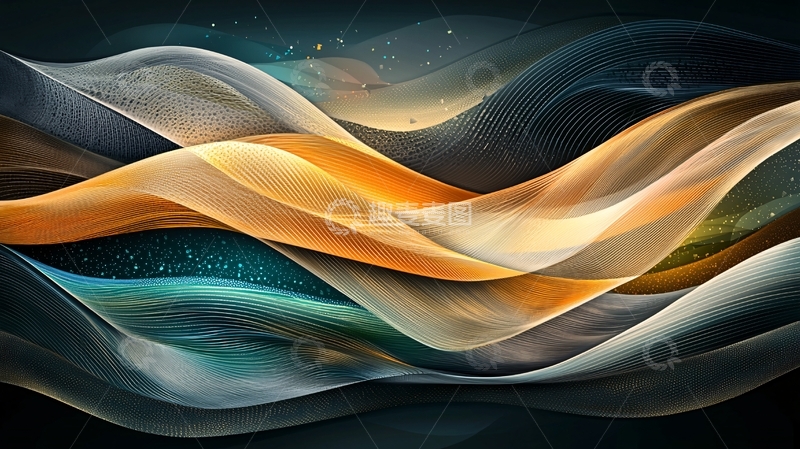 高清大图下载【趣麦麦图】抽象波浪流动图案