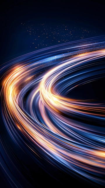 蓝色金色光线轨迹