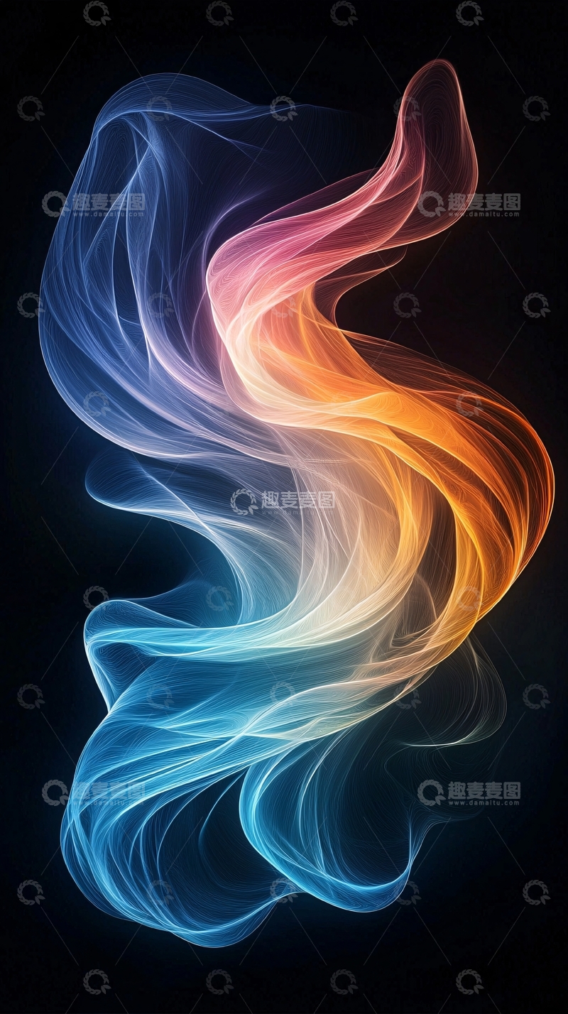 高清大图下载【趣麦麦图】彩色烟雾抽象背景