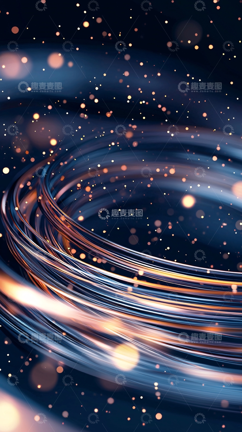 高清大图下载【趣麦麦图】科技感光线流动环绕