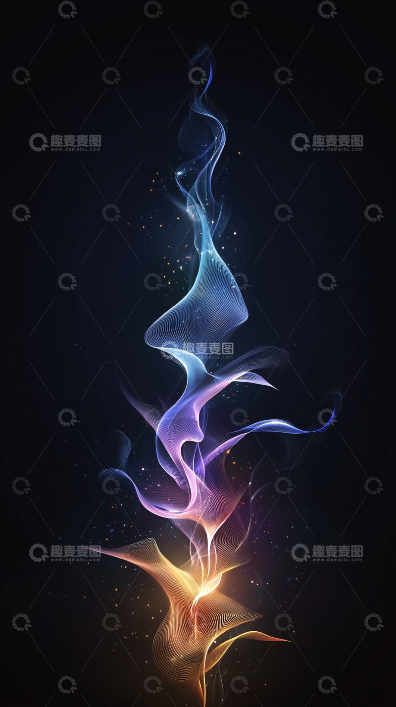 高清大图下载【趣麦麦图】彩色烟雾抽象艺术