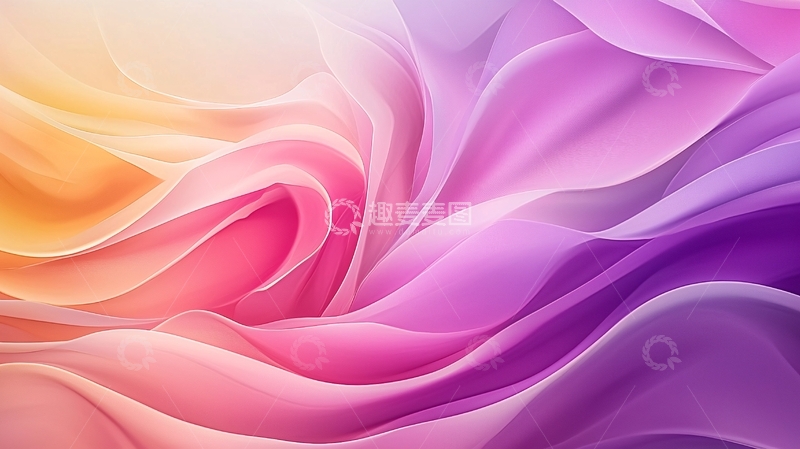 高清大图下载【趣麦麦图】柔和色彩的抽象波浪