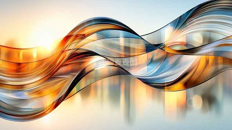 高清大图下载【趣麦麦图】流动曲线高清图片