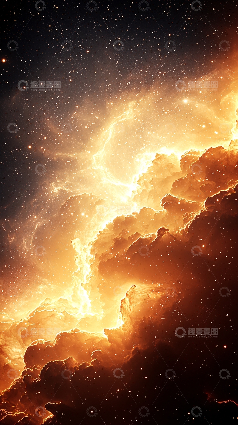 高清大图下载【趣麦麦图】金色星云高清图片