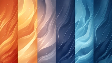 火焰与冰霜的渐变抽象背景