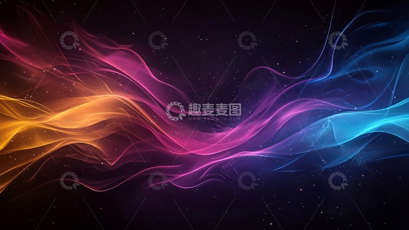 高清大图下载【趣麦麦图】彩色烟雾流动抽象背景