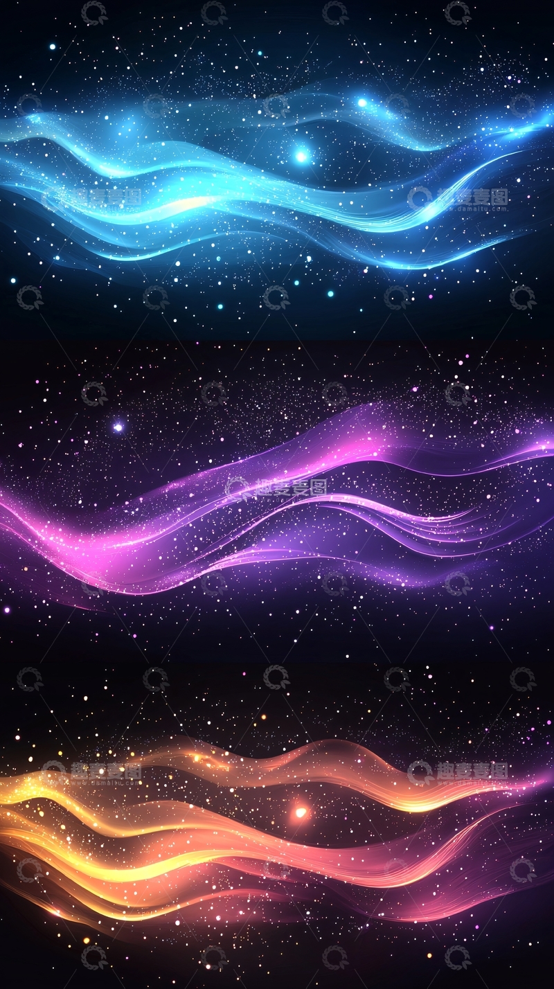 高清大图下载【趣麦麦图】梦幻星空光带