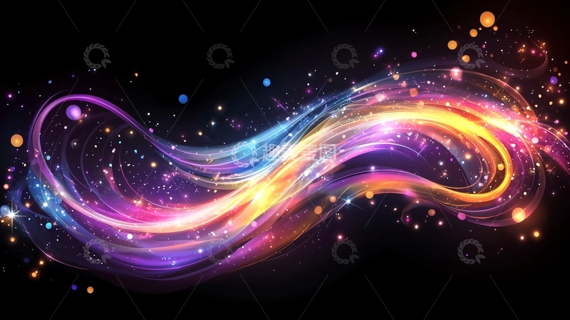 高清大图下载【趣麦麦图】绚丽多彩的光线流动