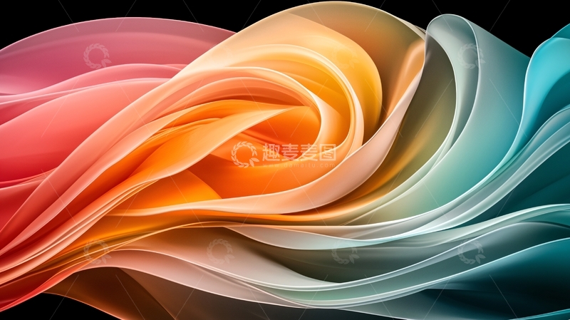 高清大图下载【趣麦麦图】彩色流动抽象背景
