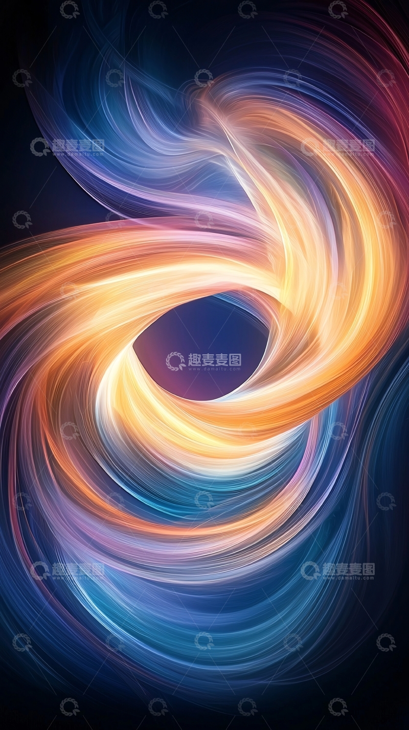 高清大图下载【趣麦麦图】流光溢彩的漩涡光效