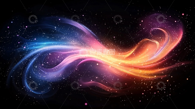 高清大图下载【趣麦麦图】绚丽的光线流动