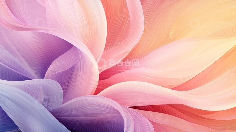 高清大图下载【趣麦麦图】抽象彩色花瓣图案背景