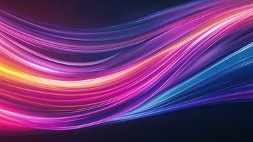 彩色渐变波浪线条