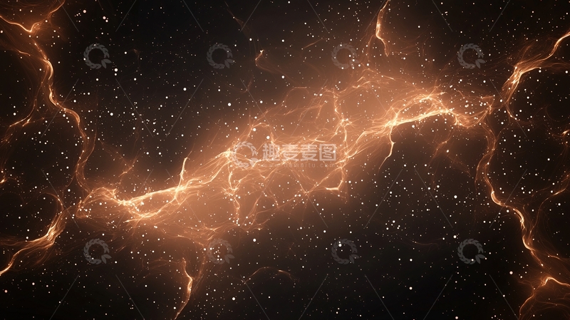 高清大图下载【趣麦麦图】闪电交织的宇宙风暴