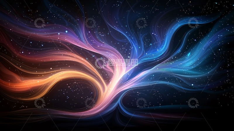 高清大图下载【趣麦麦图】星空抽象光线色彩