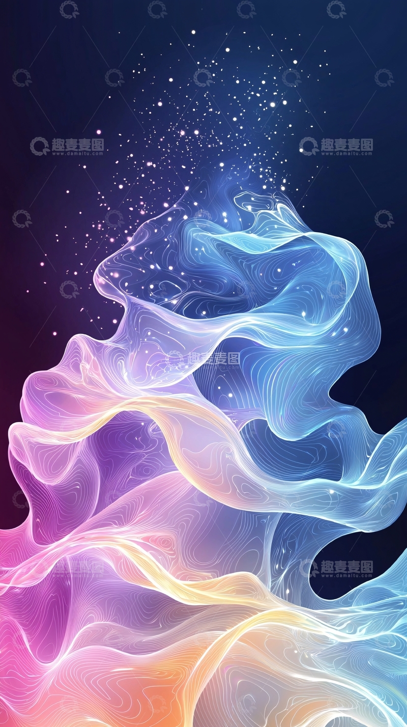 高清大图下载【趣麦麦图】抽象渐变烟雾背景