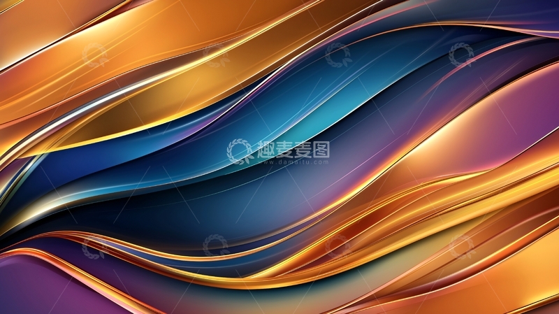 高清大图下载【趣麦麦图】彩色流体抽象背景