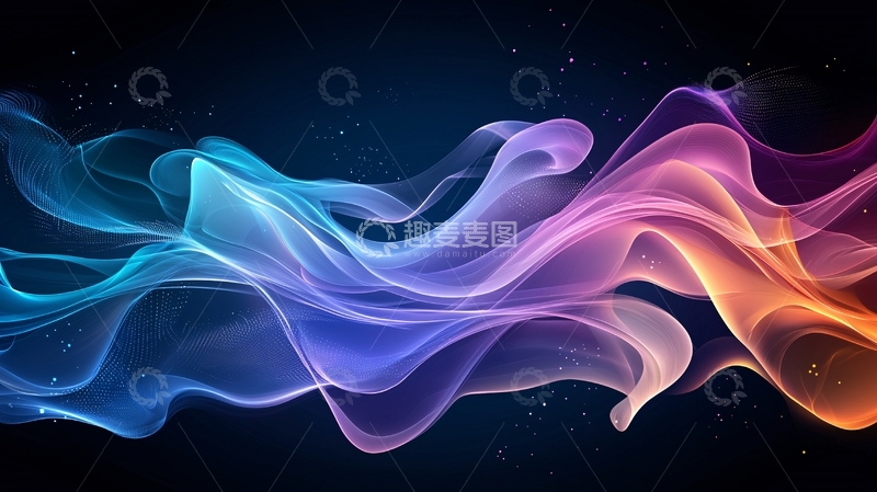 高清大图下载【趣麦麦图】彩色烟雾渐变背景