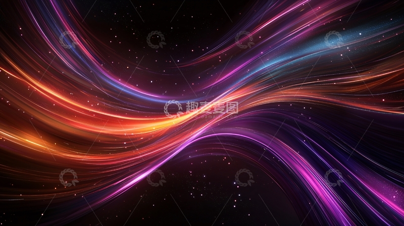 高清大图下载【趣麦麦图】绚丽光线流动背景