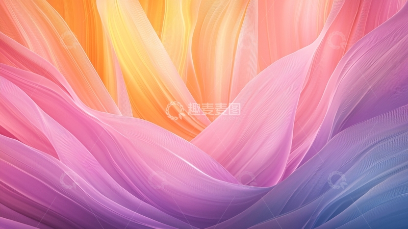 高清大图下载【趣麦麦图】抽象渐变色花瓣背景
