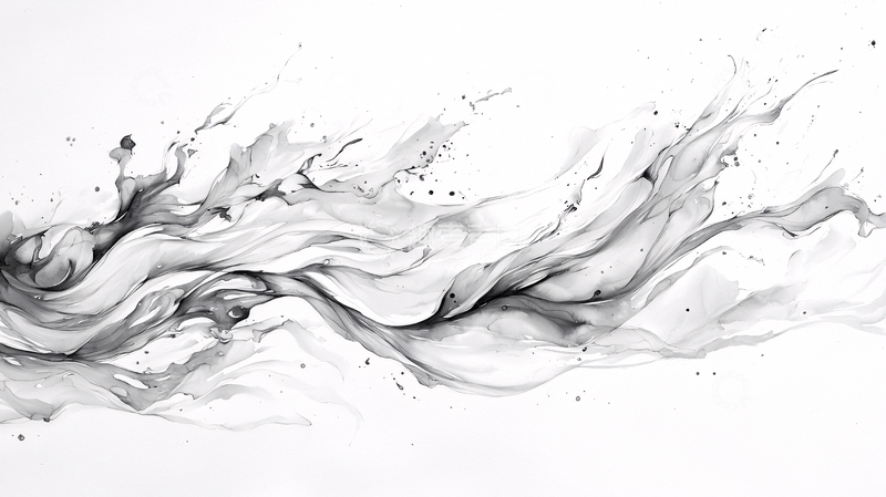 高清大图下载【趣麦麦图】水墨晕染的抽象线条