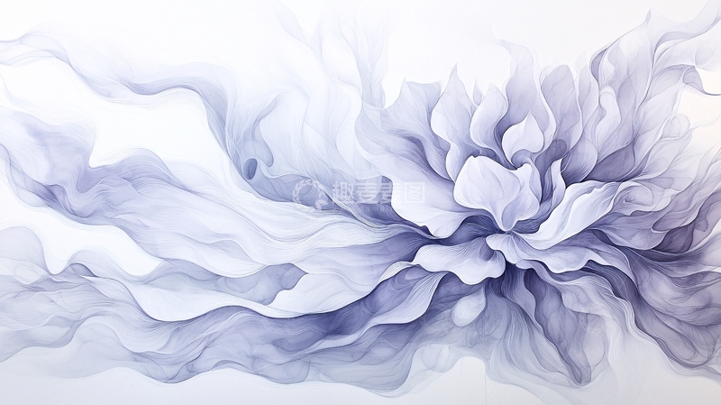 高清大图下载【趣麦麦图】抽象花卉水彩背景