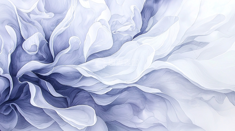 高清大图下载【趣麦麦图】轻盈飘逸的淡紫色花瓣