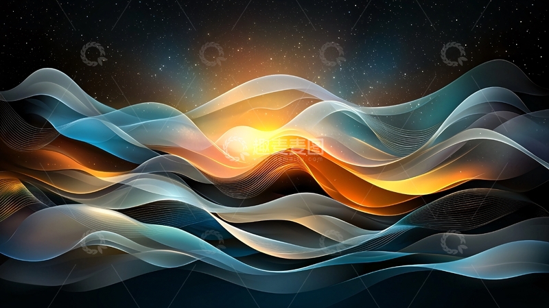 高清大图下载【趣麦麦图】抽象艺术波浪