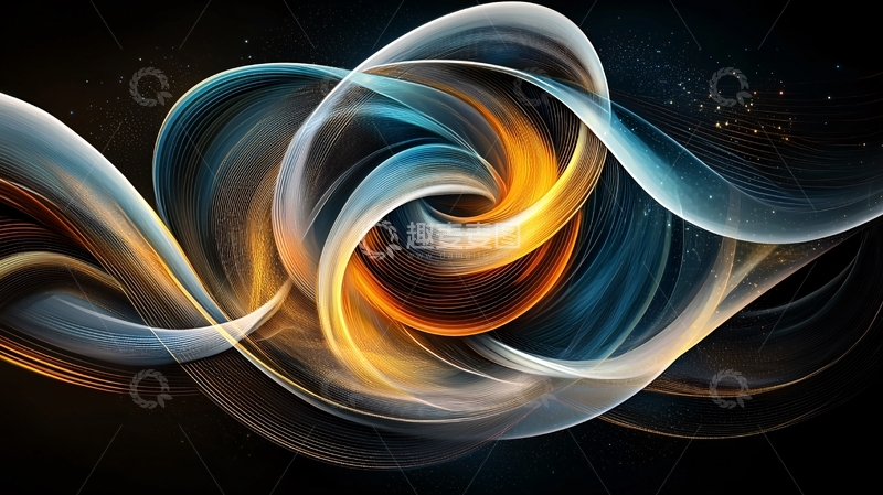 高清大图下载【趣麦麦图】抽象漩涡状光线艺术